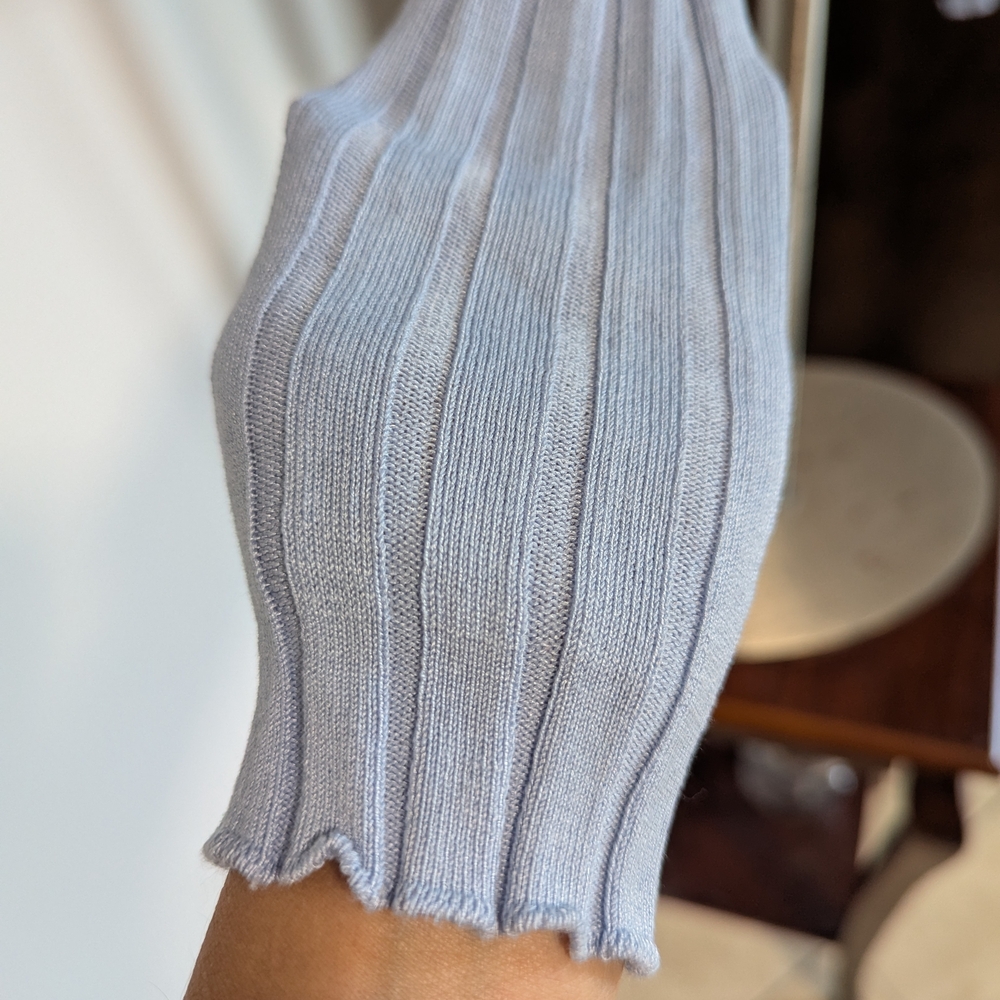 Streetwear Society Light Blue Ribbed Crop Top - Picture 3 of 7
